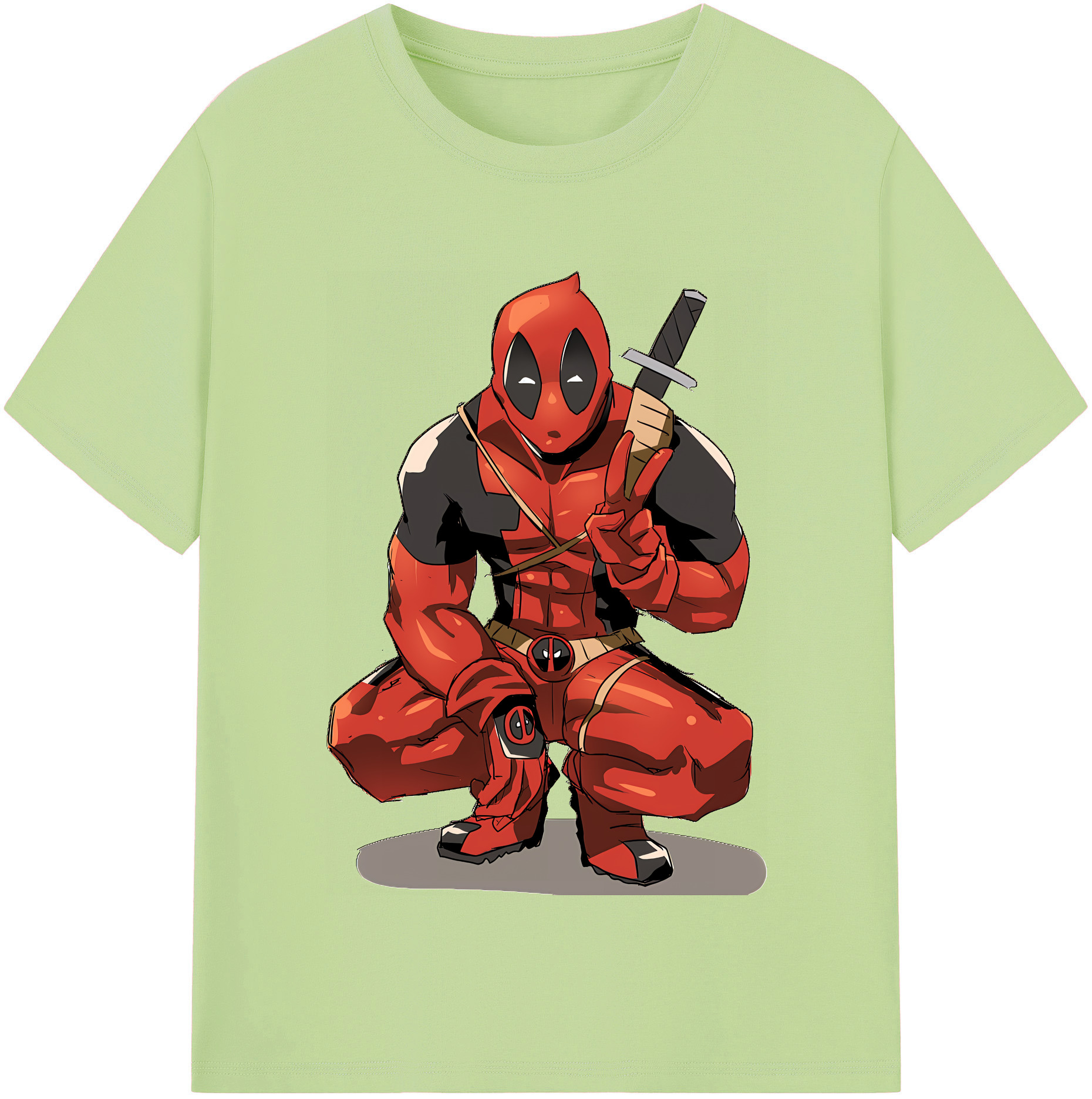 （画像用） Deadpool デッドプール 綿100％半袖Tシャツ（フロントプリント）